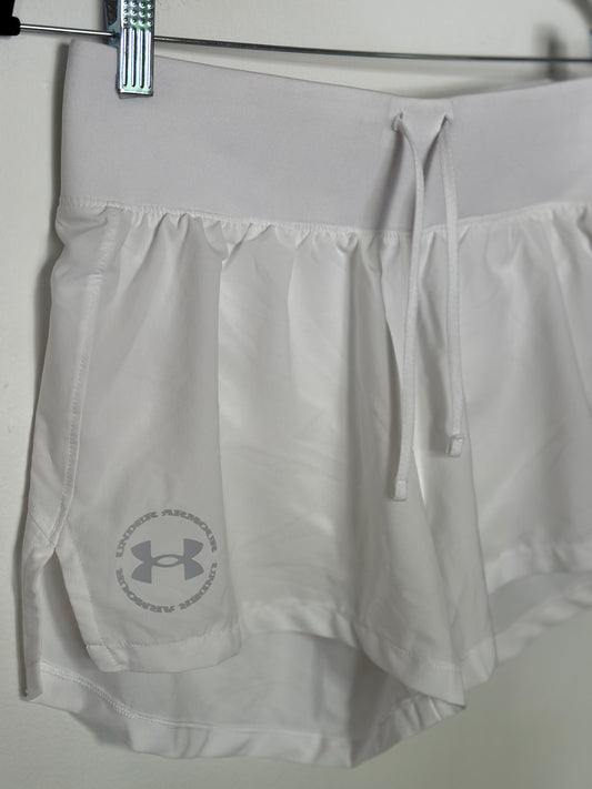 Under Armour | White Flowy Running Shorts