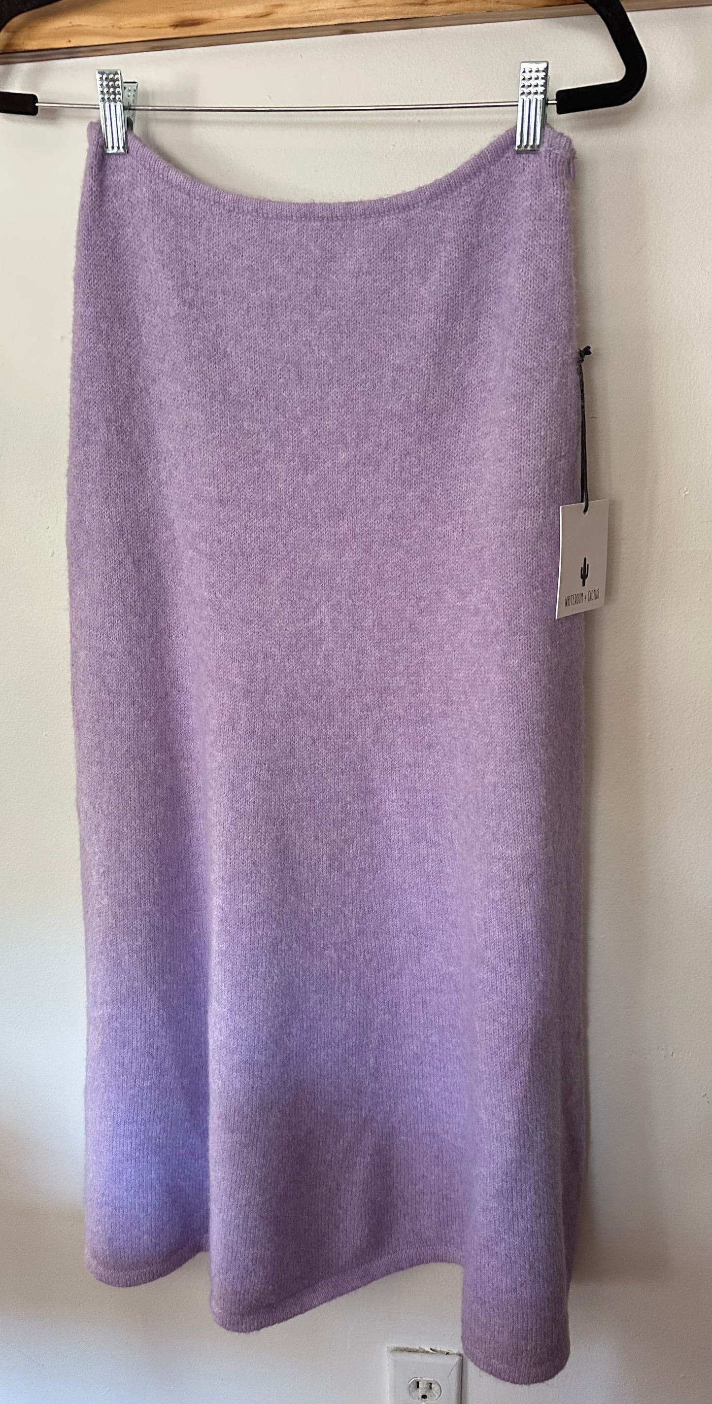 Whiteroom + Cactus  | Ankle Length Knit Down Skirt in Lavendar