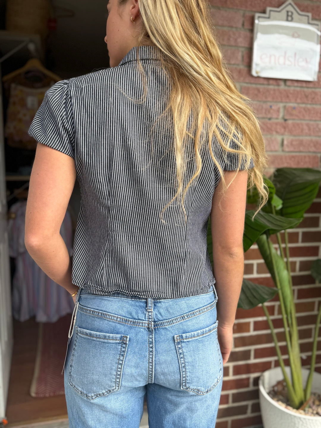 Medusa | Puffed Shoulder Button Up, M