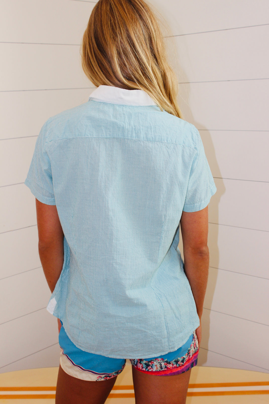 Striped Button Down Short Sleeve