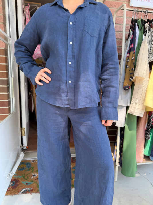 Frank & Eileen | 100% Linen Pants + Button Up, S