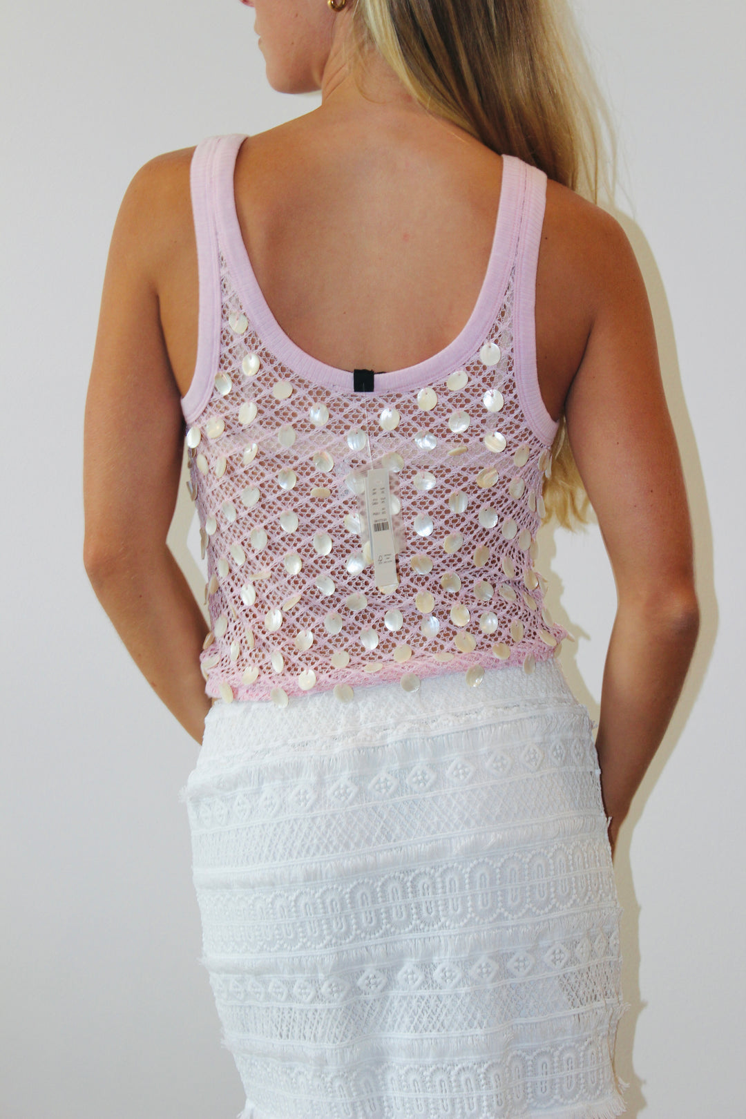 J Crew | Crochet Shell Embroidered Tank, XXS