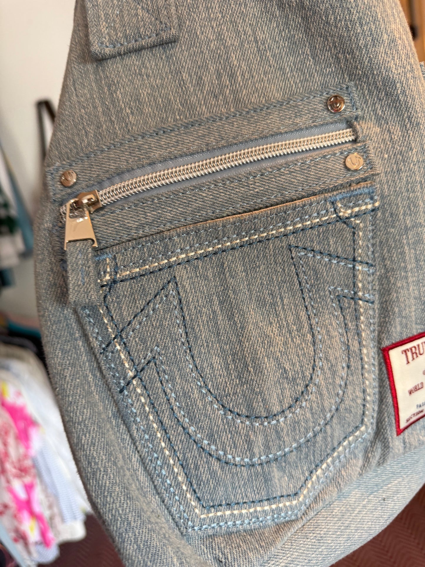 True Religion  | Denim Shoulder + Crossbody Purse