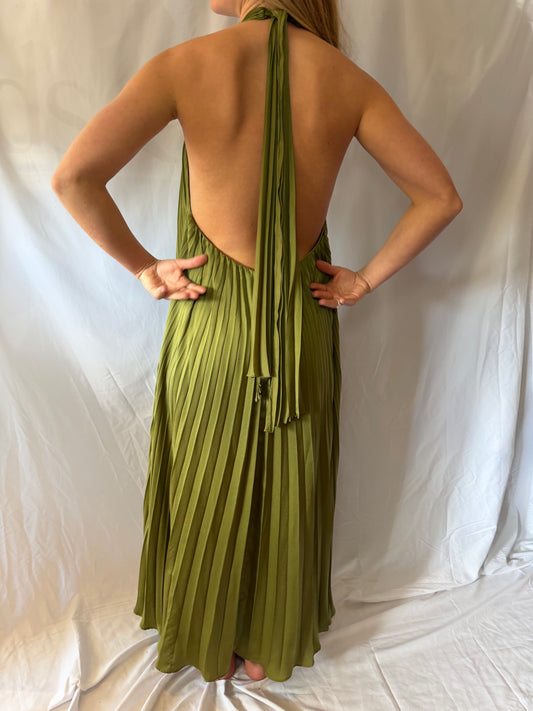 Lucy Paris | Halter Flowy Backless Dress, M