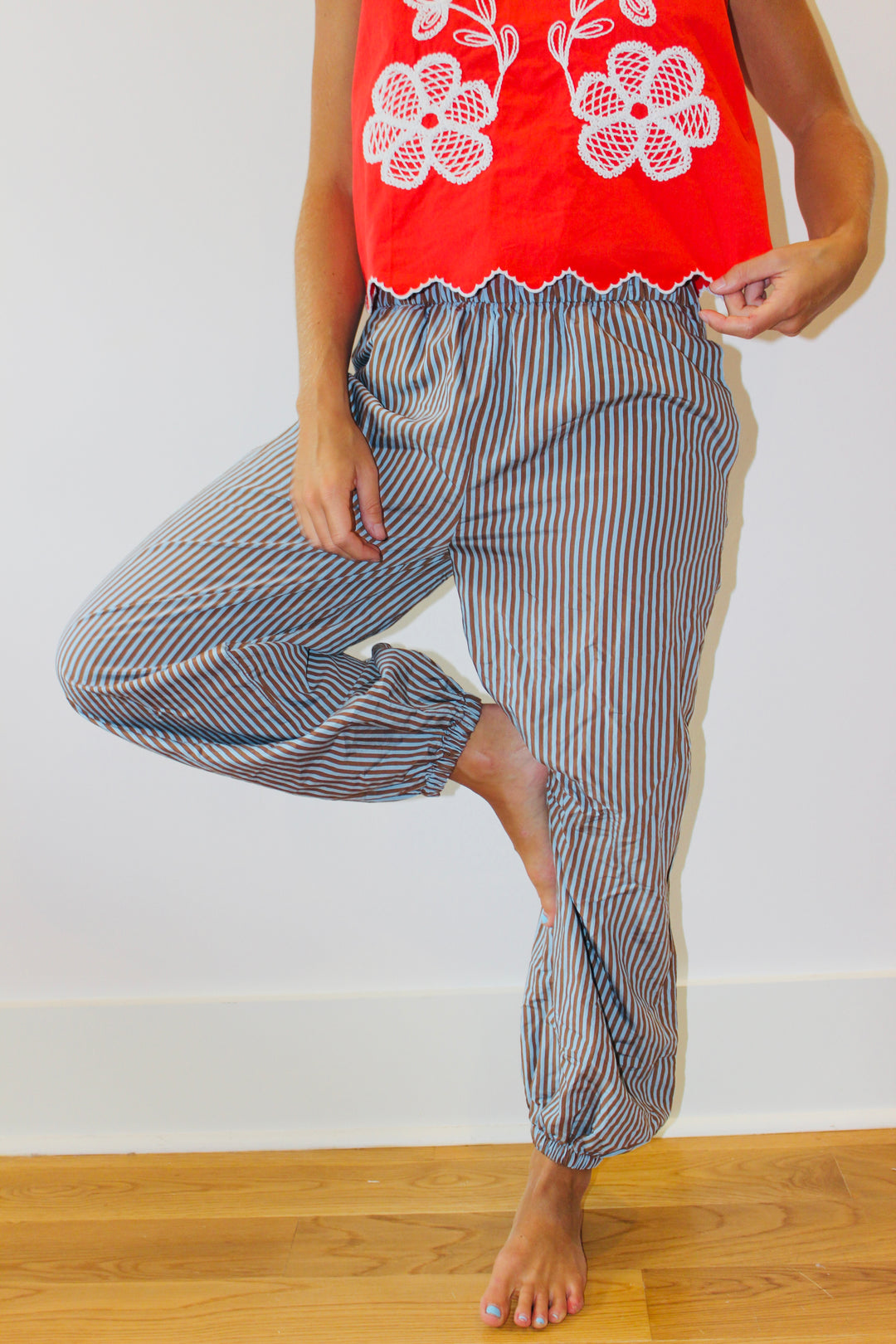 Zara | Striped Balloon Pants, XS