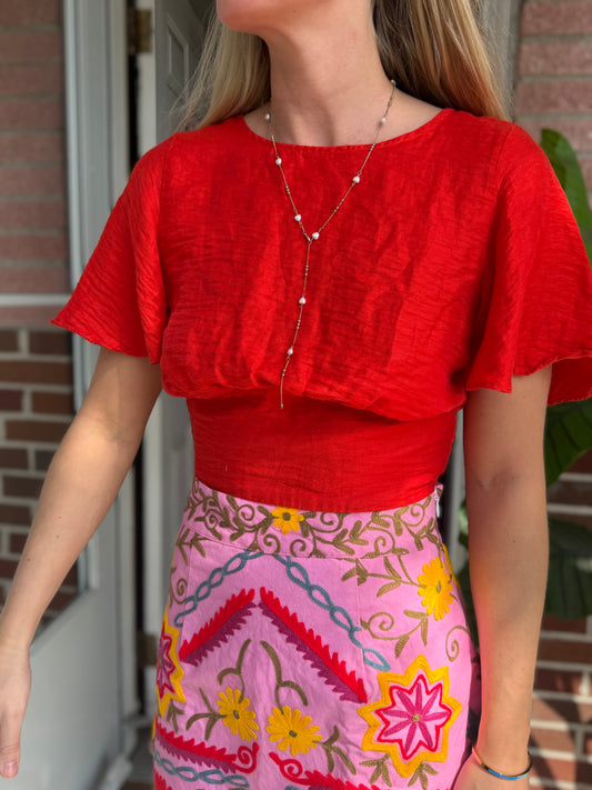 Free People | Tie Open Back Top, S