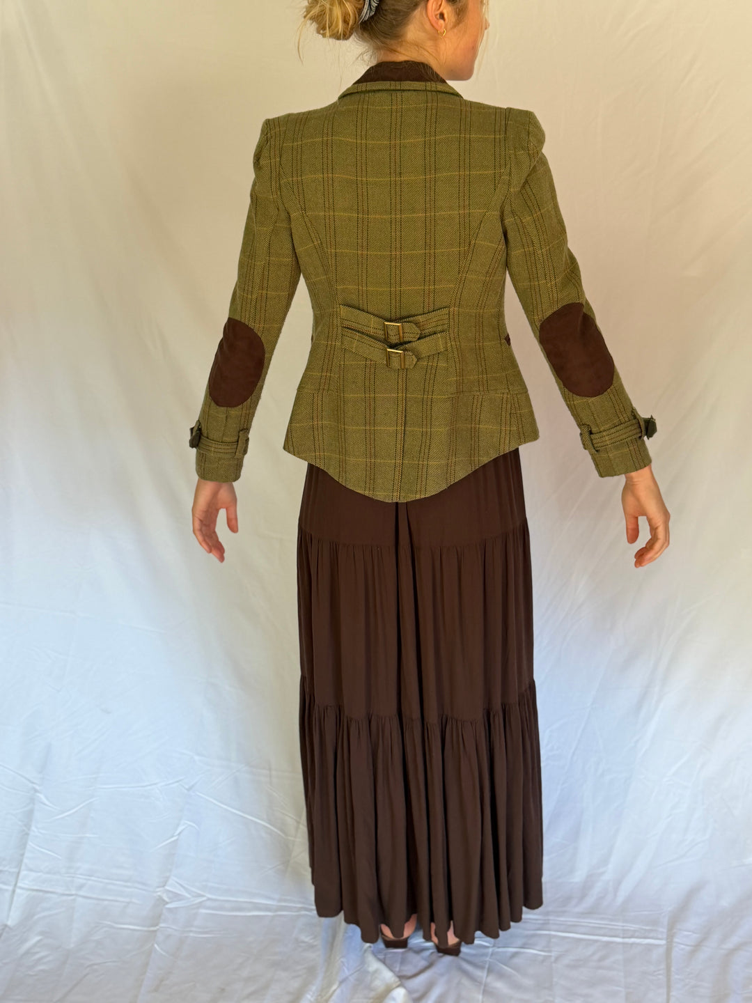 Willow and Clay | Plaid Suede Jacket, S