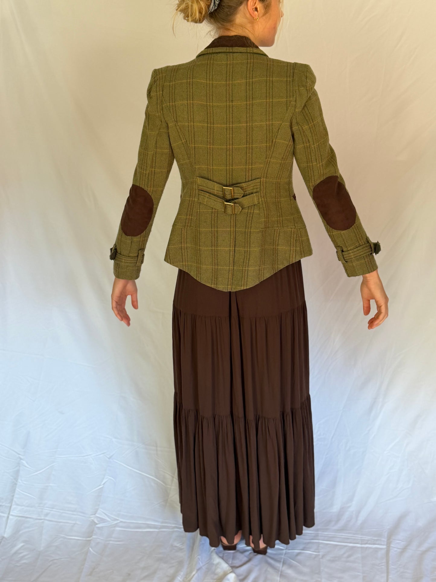 Willow and Clay | Plaid Suede Jacket, S