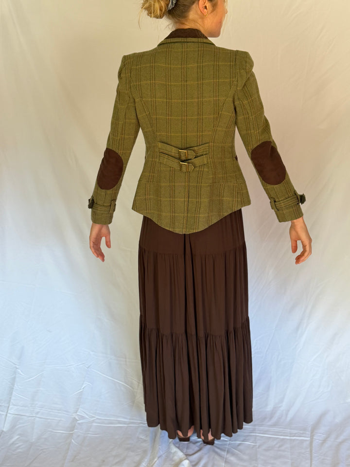 Willow and Clay | Plaid Suede Jacket, S