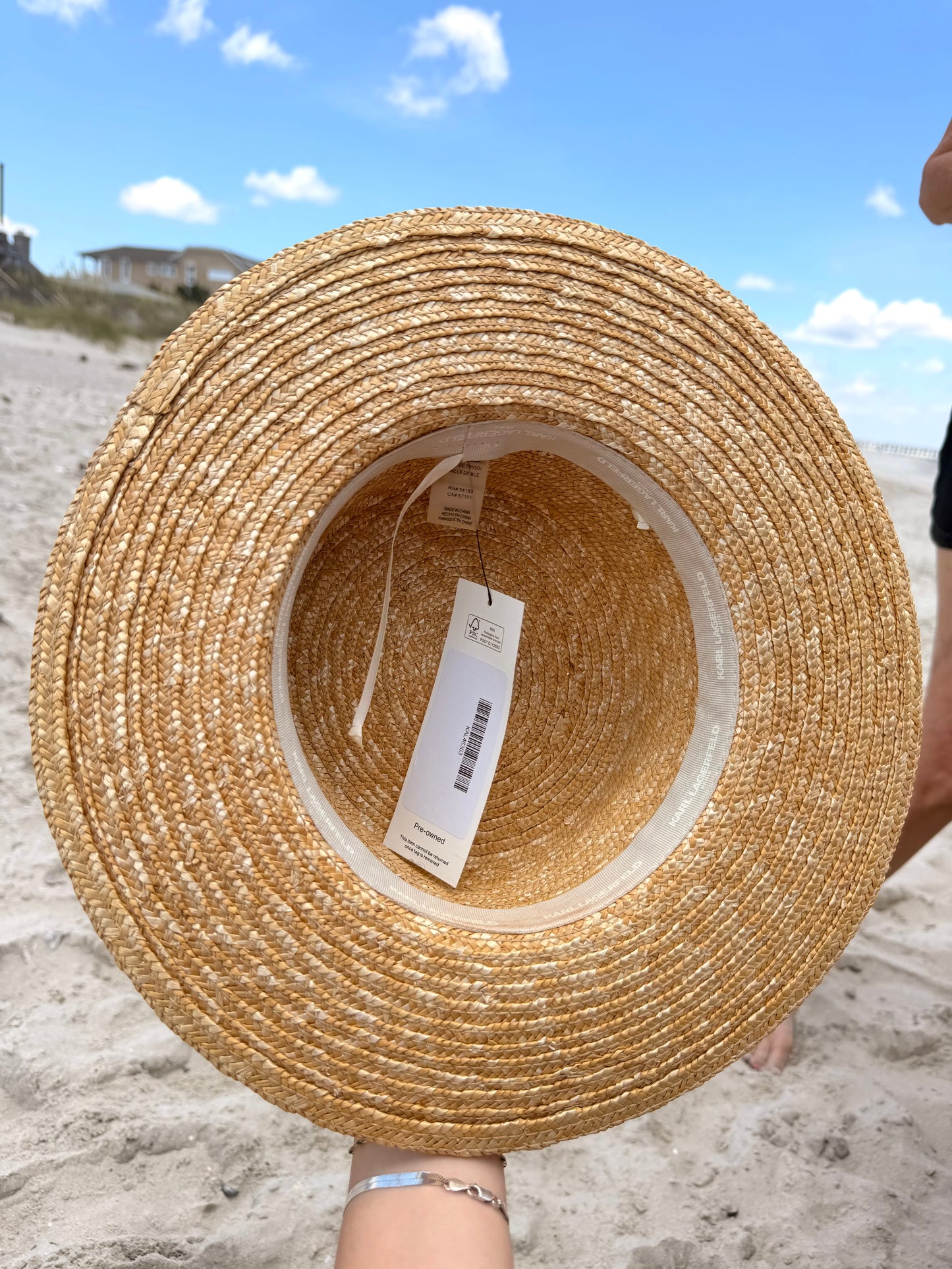 Karl Lagerfeld | Straw Boater Panama Hat