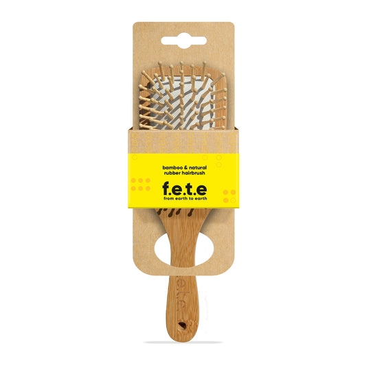 Bamboo & Natural Rubber Hairbrushes | Large Paddle