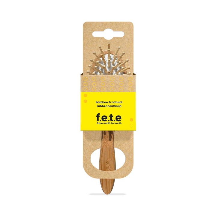 Bamboo &amp; Natural Rubber Hairbrushes (Small Rounded)