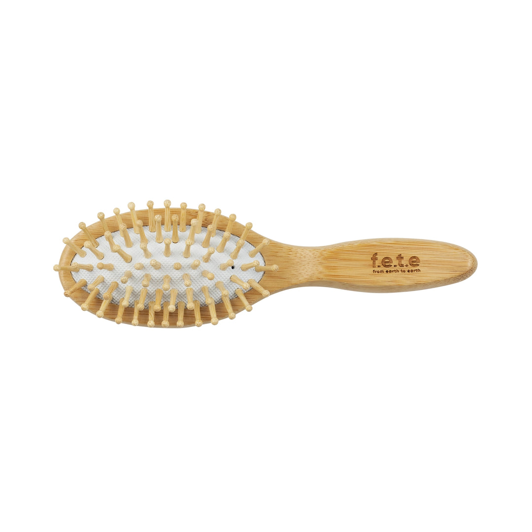Bamboo &amp; Natural Rubber Hairbrushes (Small Rounded)
