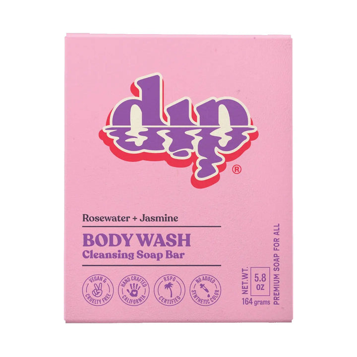 Body Wash Cleansing Soap Bar - Rosewater &amp; Jasmine