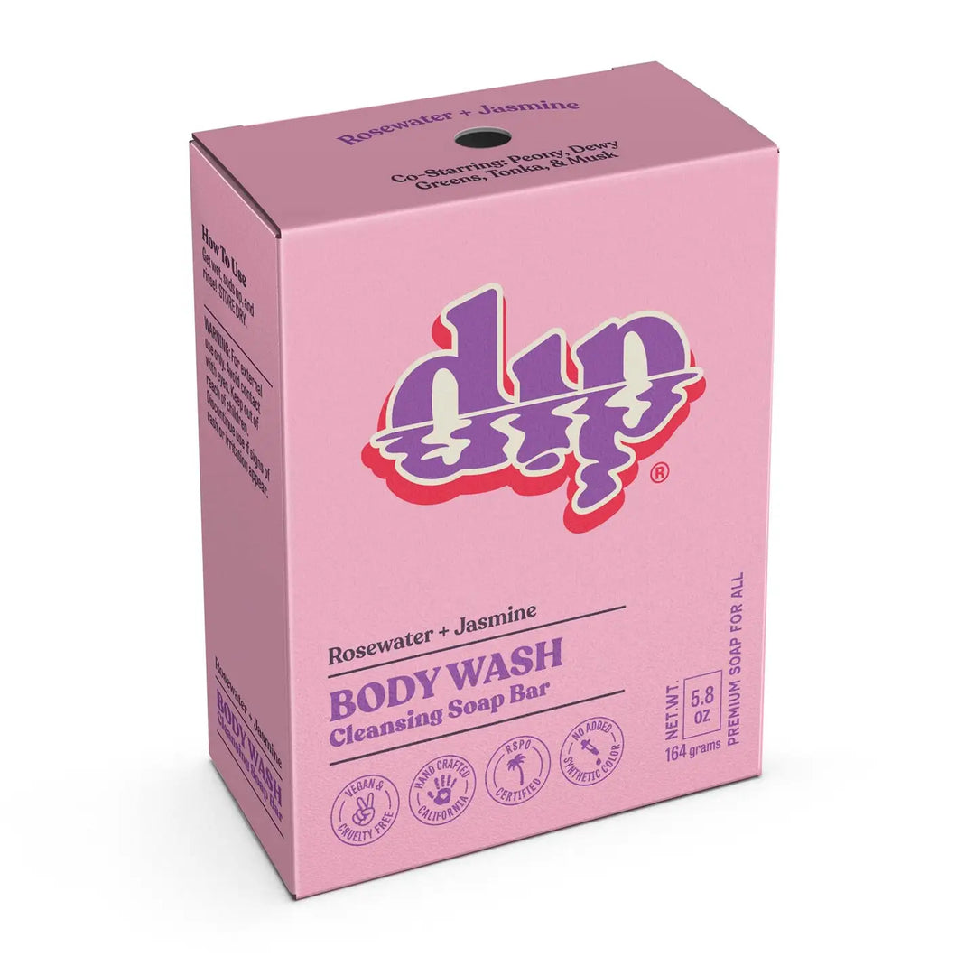 Body Wash Cleansing Soap Bar - Rosewater &amp; Jasmine