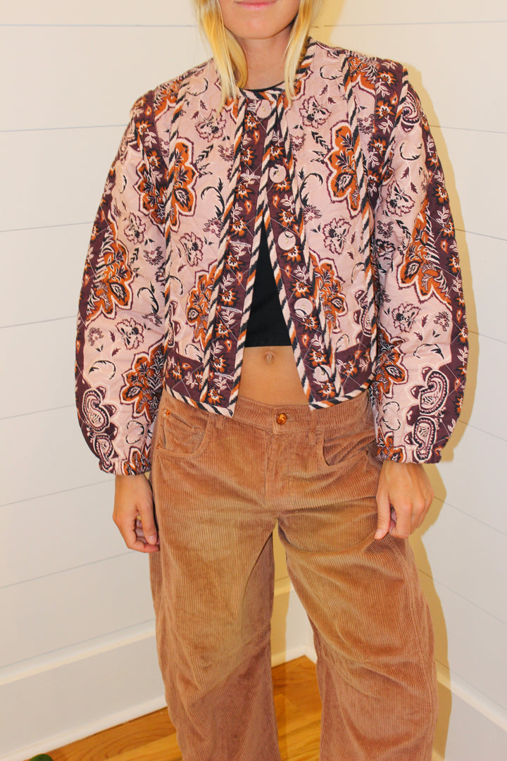 Farm Rio  | Glam Tapestry Quilted Jacket, XS