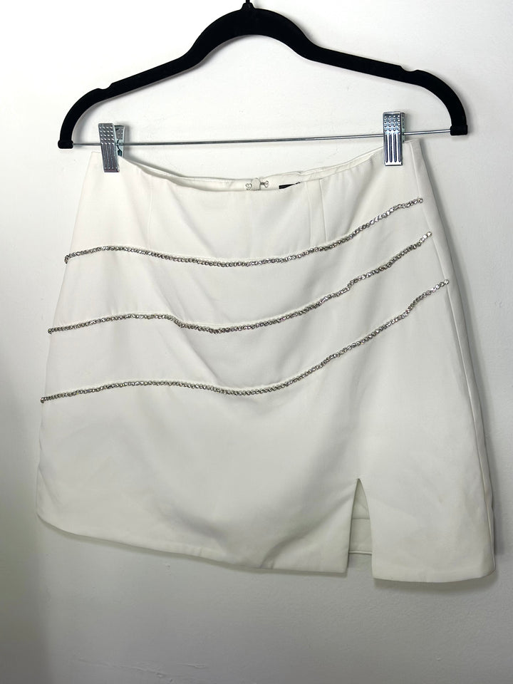 DO + BE | White Sparkle Skirt