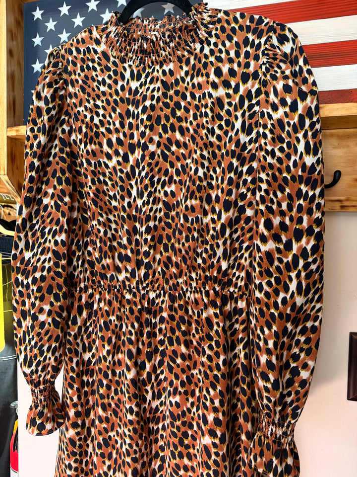 THML | Leopard Print Dress, L