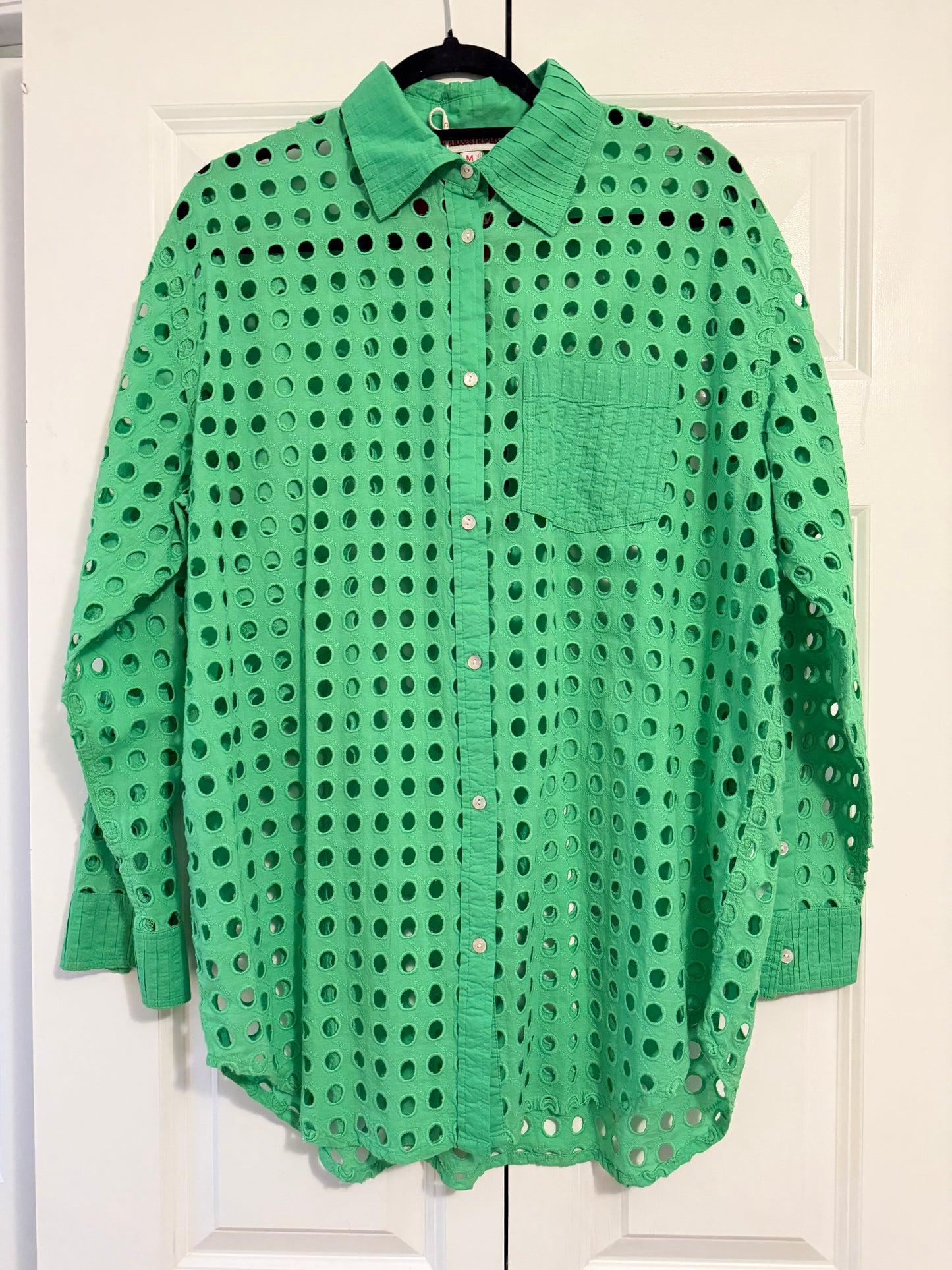 Solid & Striped | Green Button Down, M