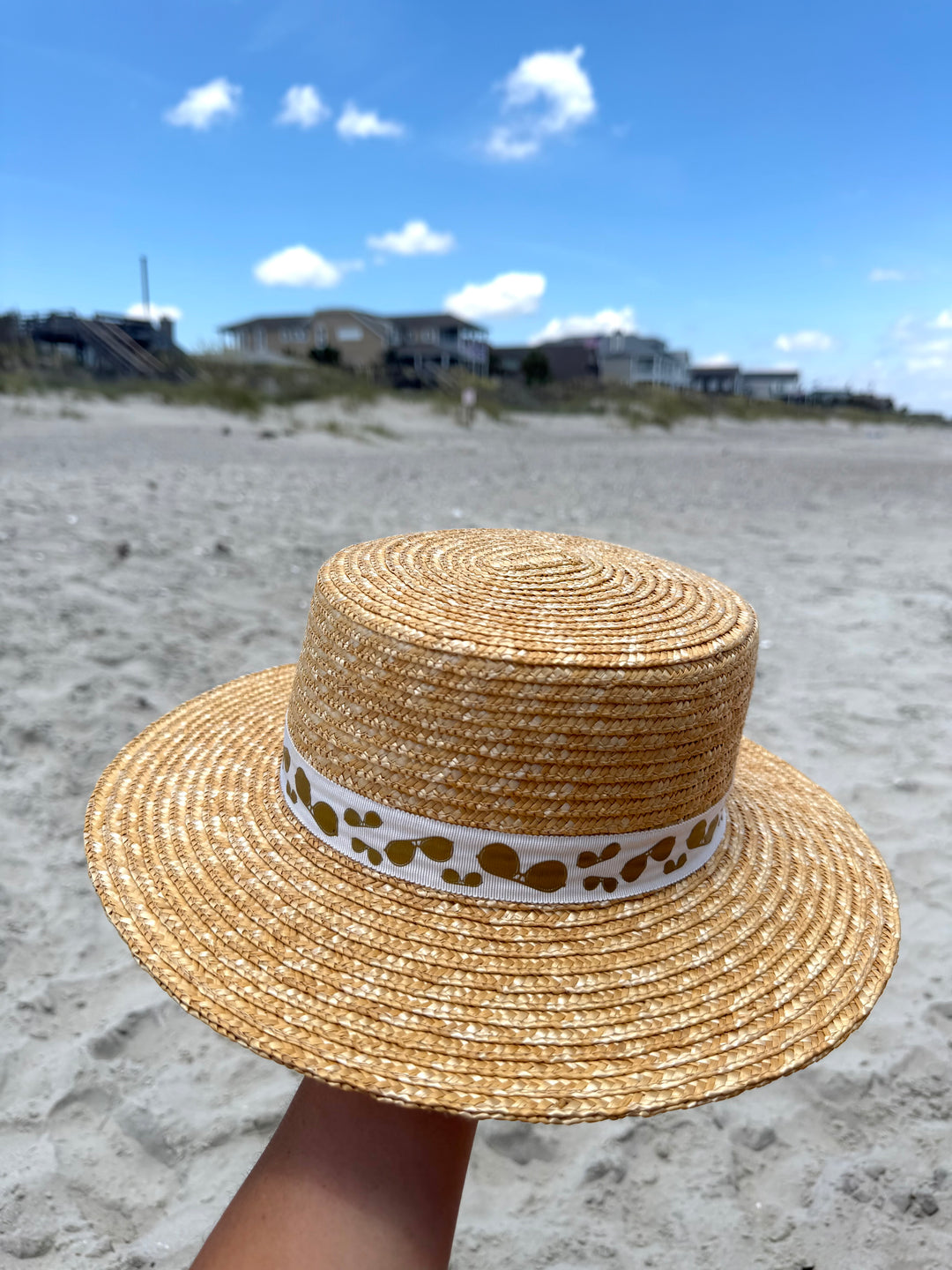 Karl Lagerfeld | Straw Boater Panama Hat