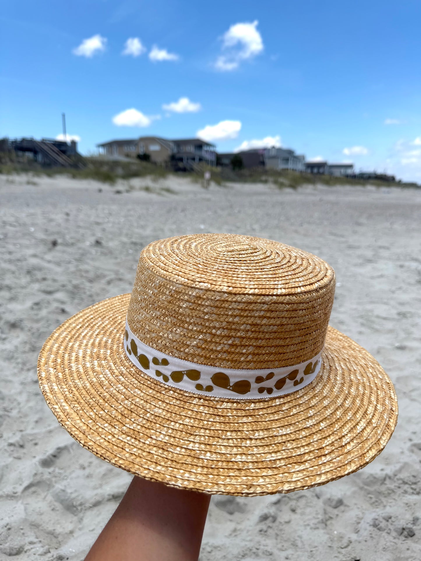 Karl Lagerfeld | Straw Boater Panama Hat