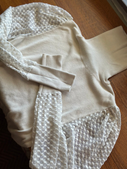 ZARA | Turtle Neck, Puff & Sheer Long Sleeve
