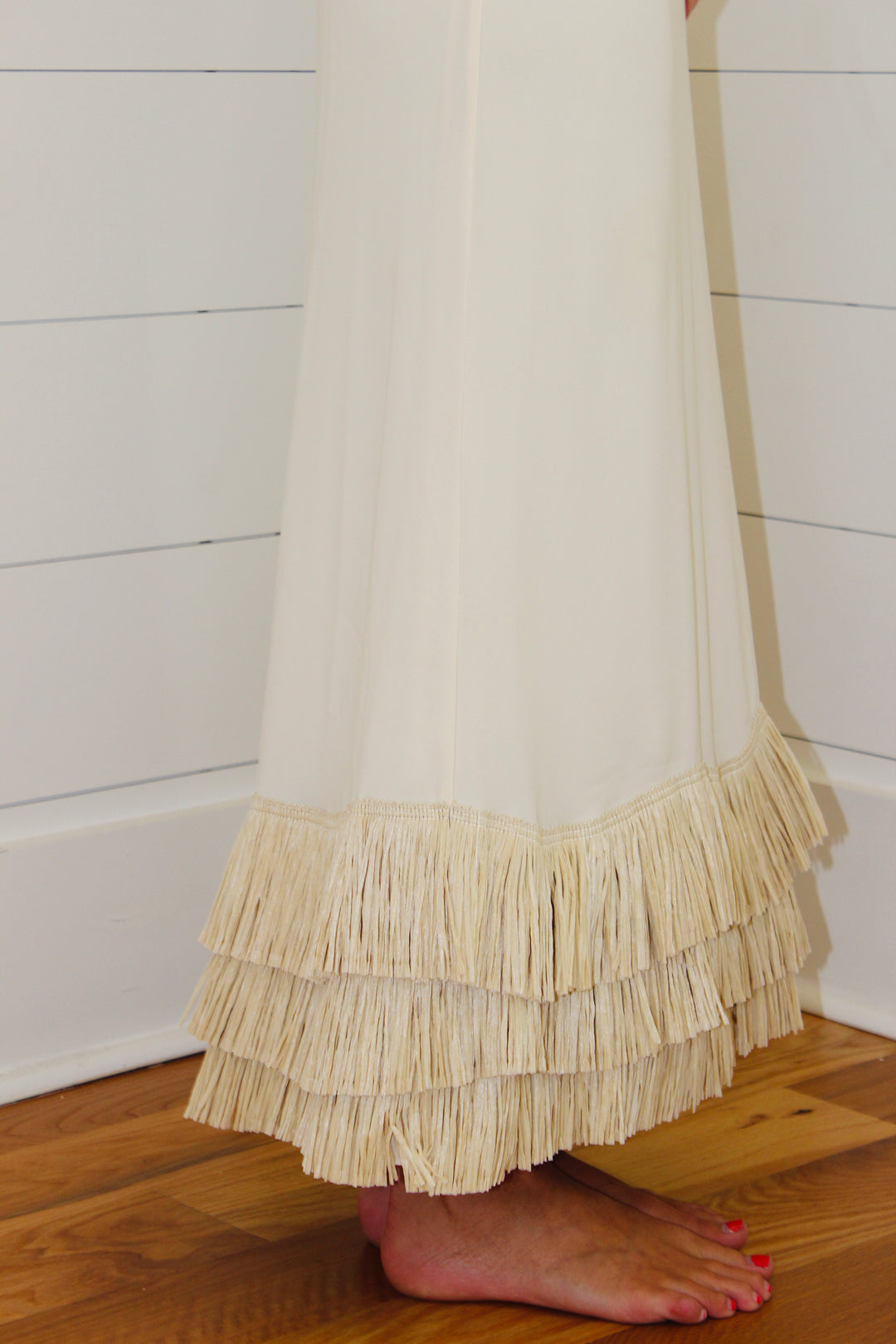 Raffia Midi Skirt