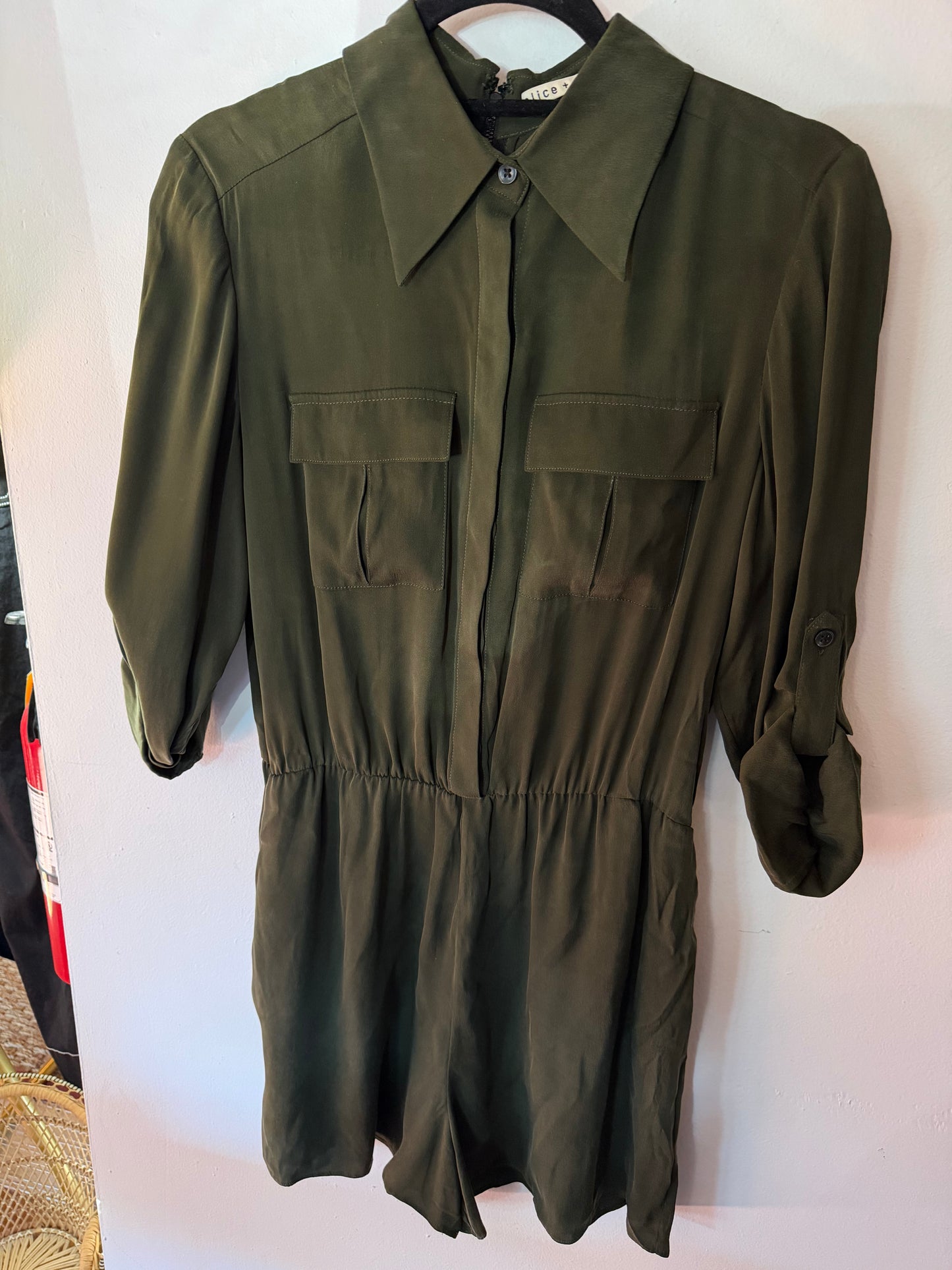 Alice + Olivia | Army Green Romper, 6
