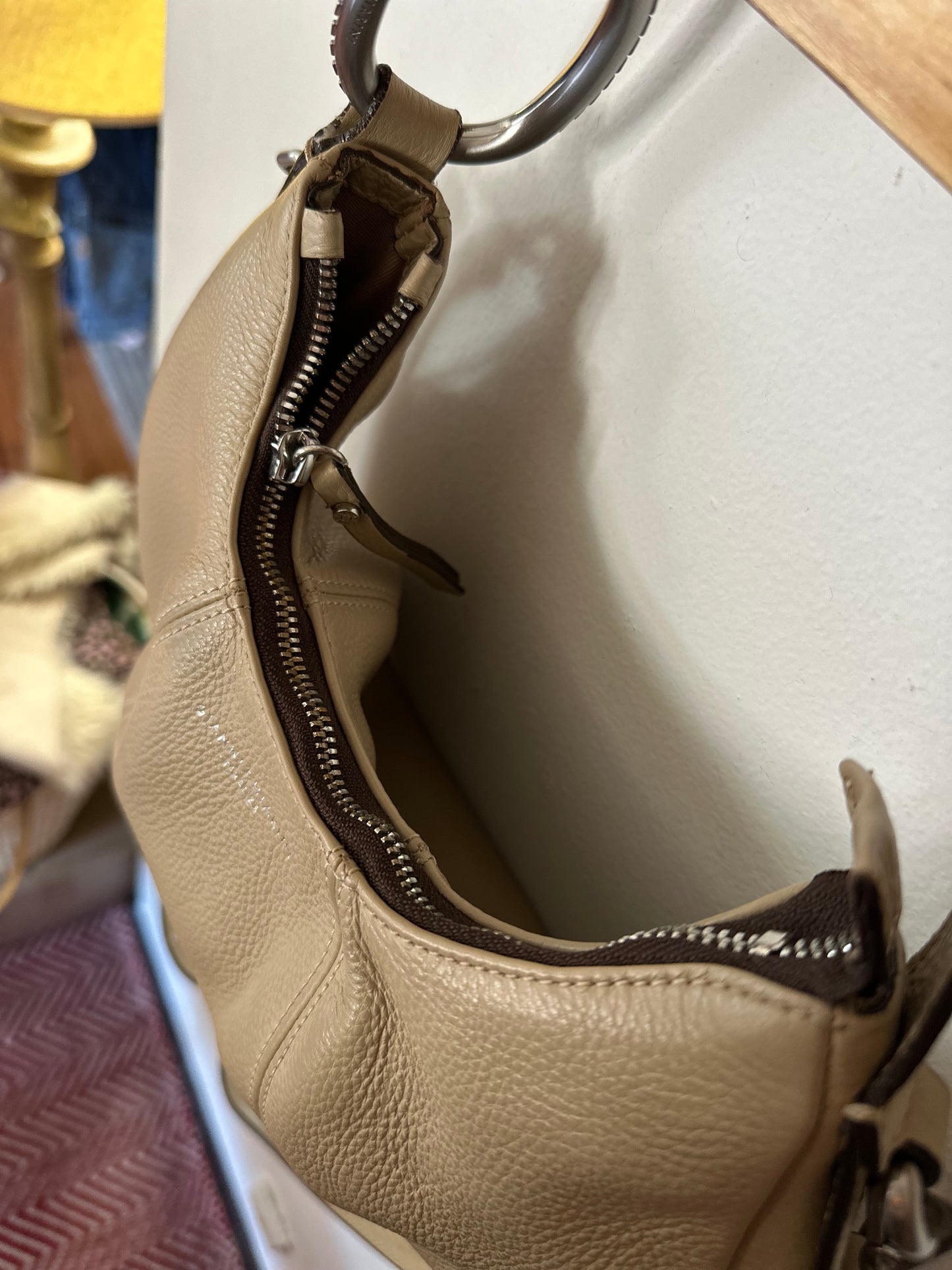 Gianni Chiarini | Beige Shoulder + Crossbody Italian Leather Bag