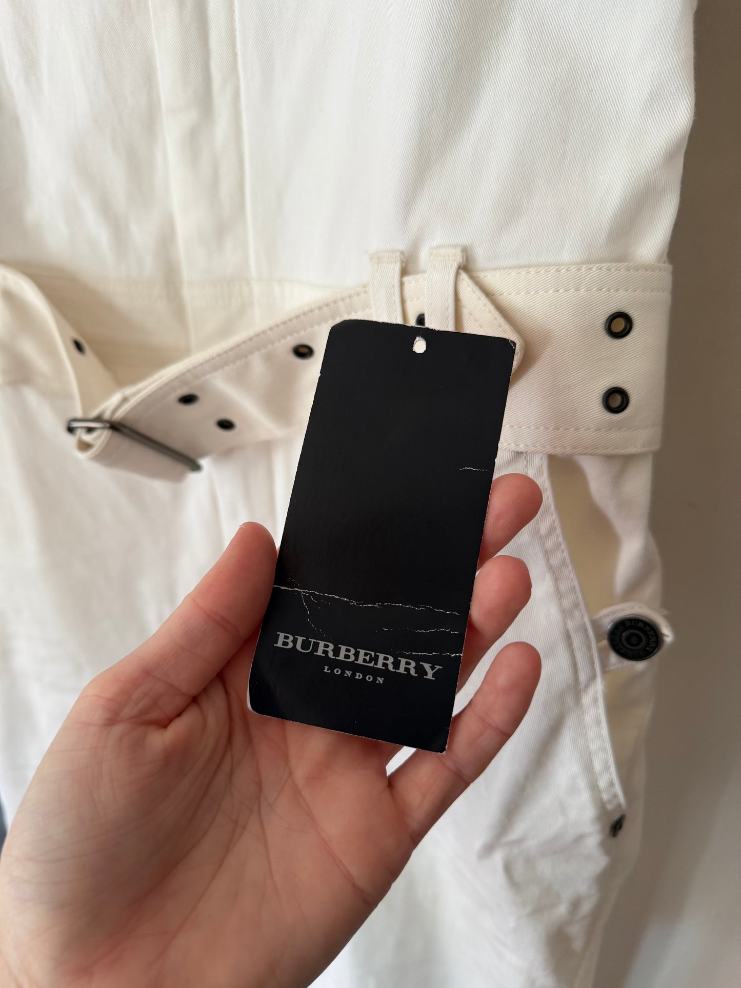 Burberry| Off-White  Denim Jumpsuit, 4/6