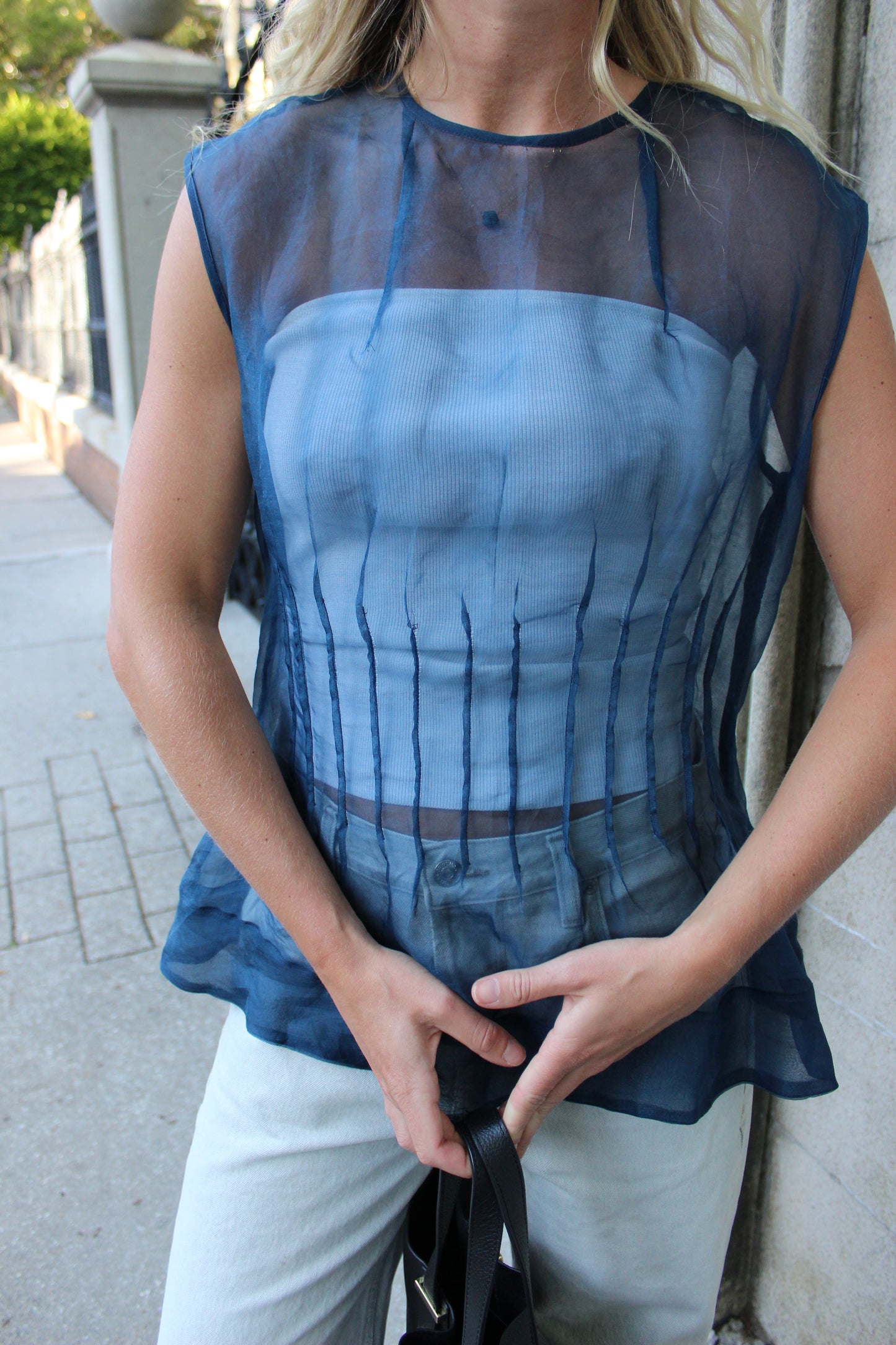 ooh | Overlay  Short Sleeve Top, XS