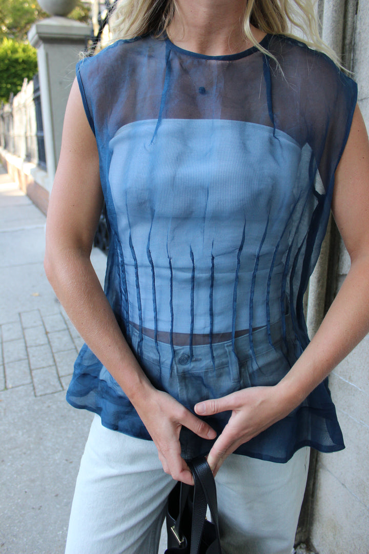 ooh | Overlay  Short Sleeve Top, XS