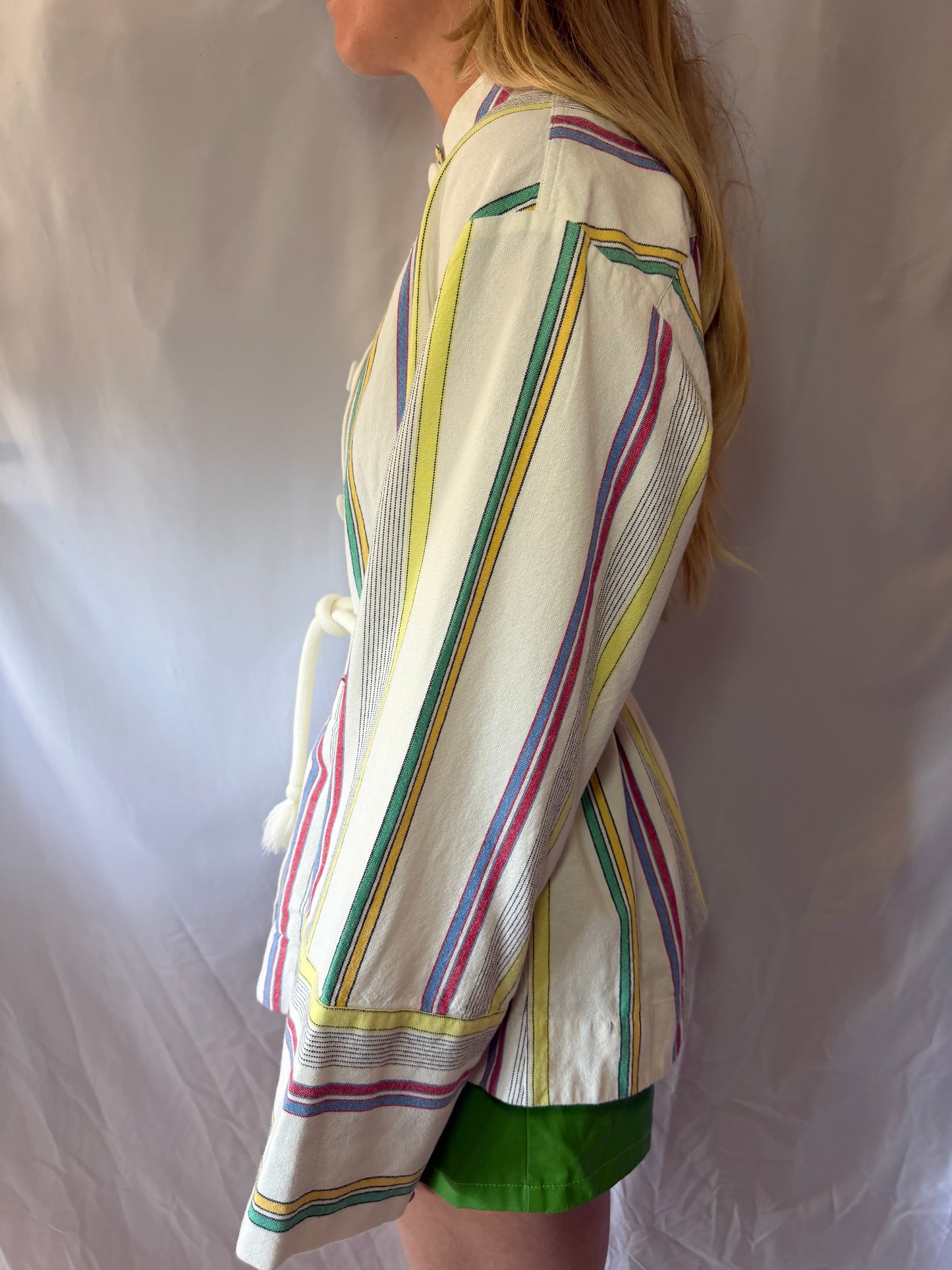 Tuckernuck | 100% Cotton Striped Tie Button Up Long Sleeve, XS