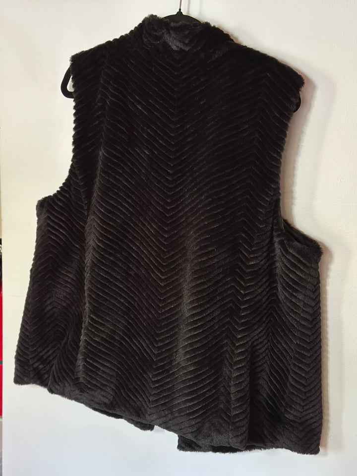 Alfred Dunner | Chevron Faux Fur Vest