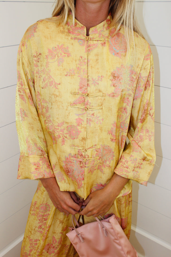 Floral Print Frog Fastening Set
