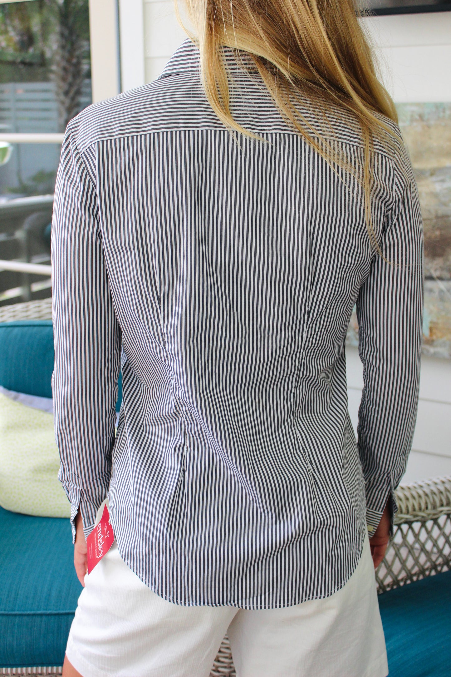 The Shirt by Rochelle Behrens | Striped Button Down, S