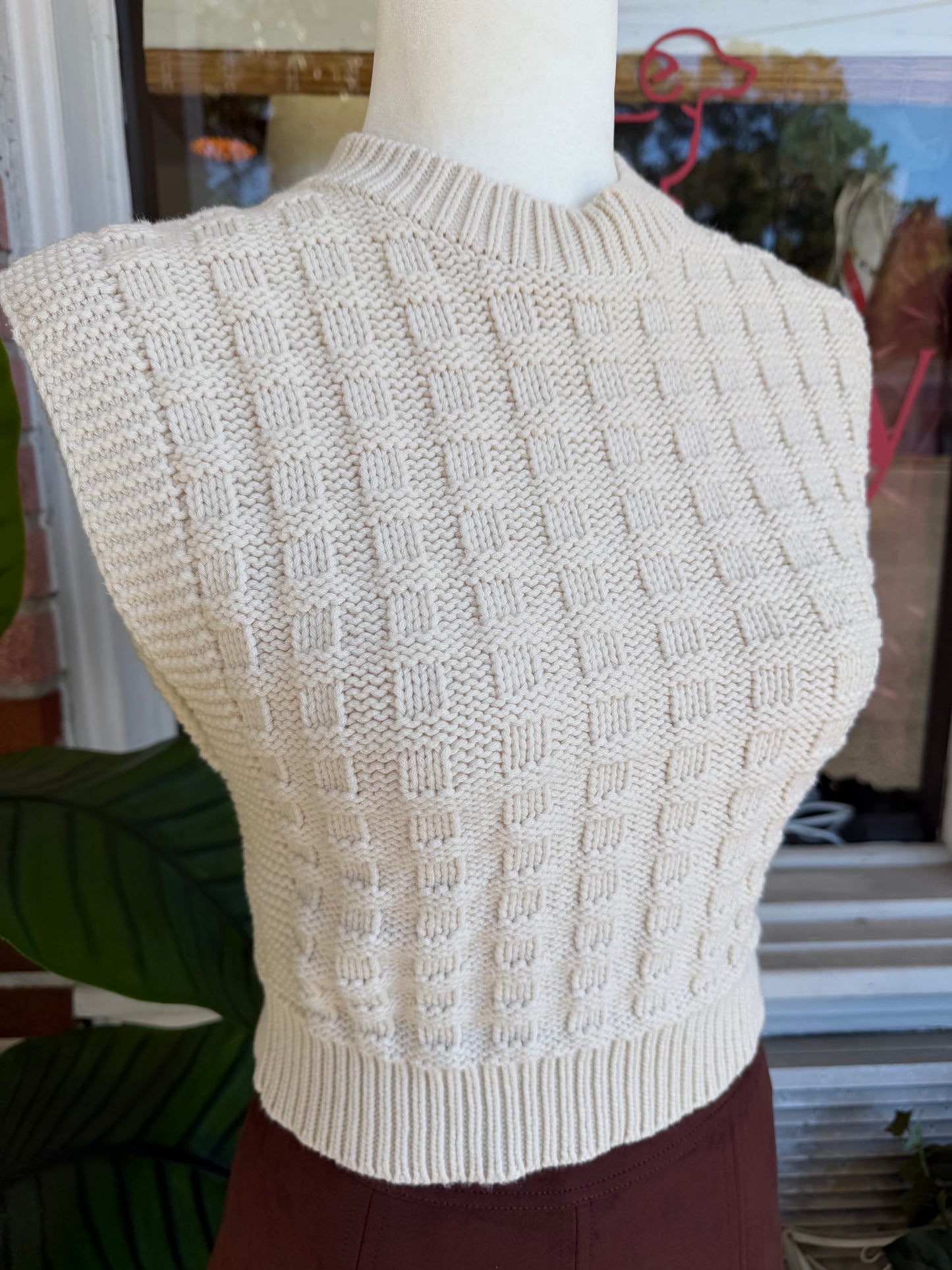 Madewell | Sleeveless Cream Sweater, S