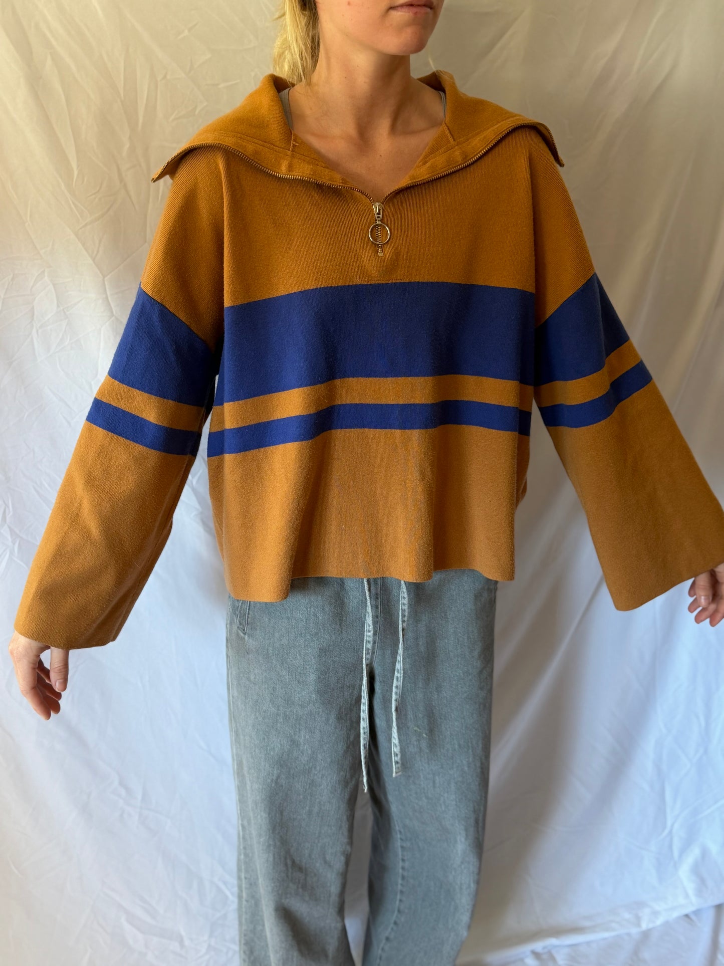 Callahan (Anthropolgie) | Striped Pullover, 1X