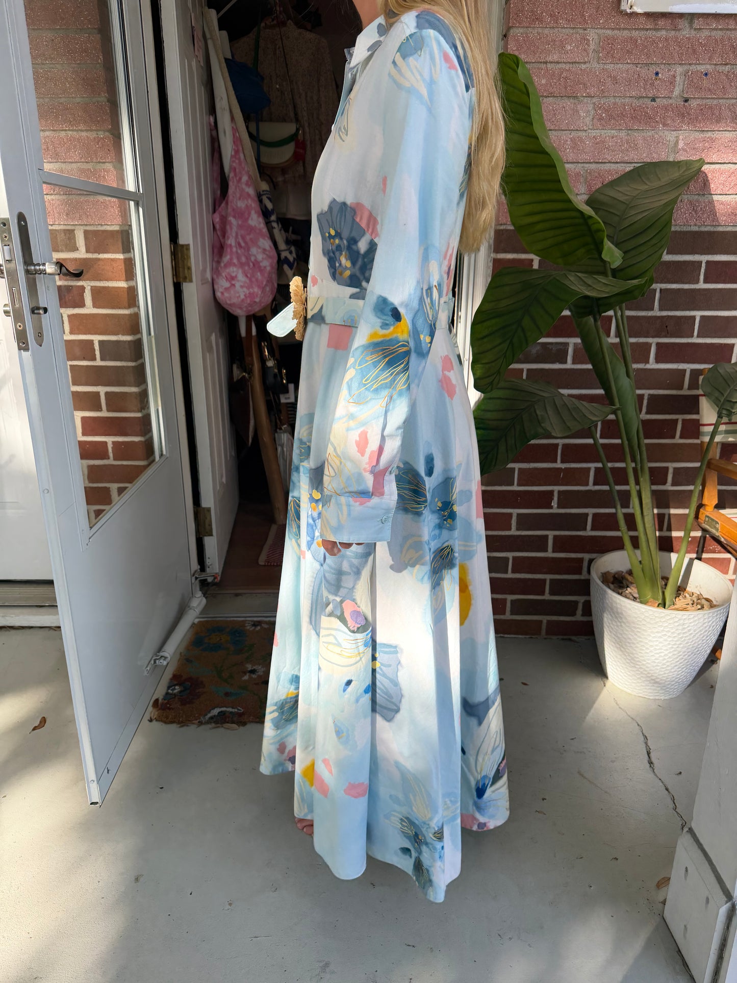 Leo Lin | Long Sleeve Belted Dress, M/L