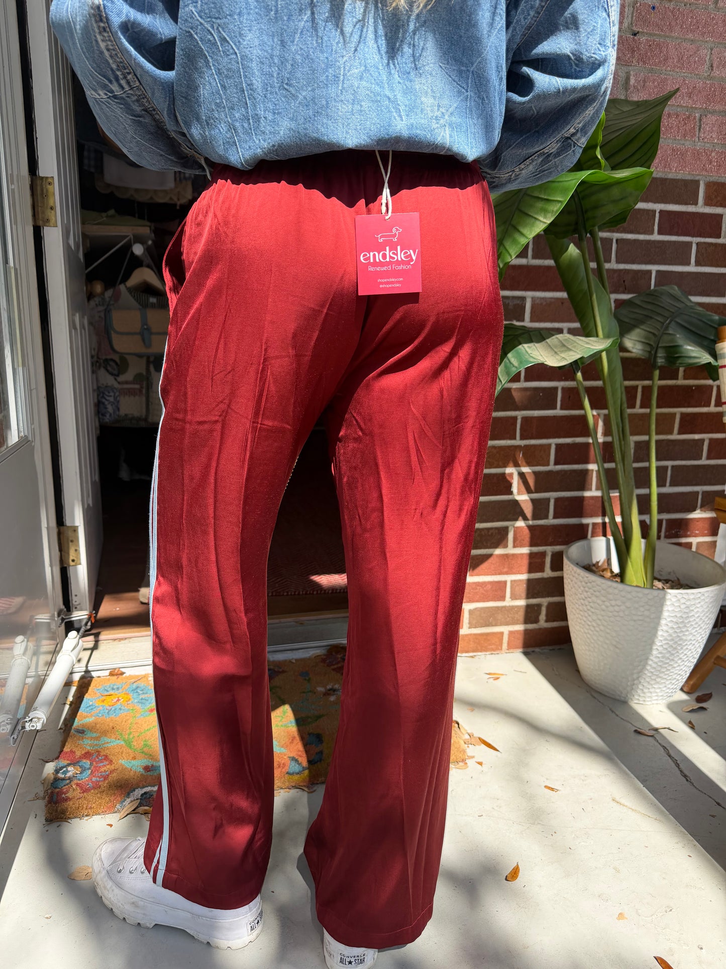 Loucia | Silk Side Striped Pants, S