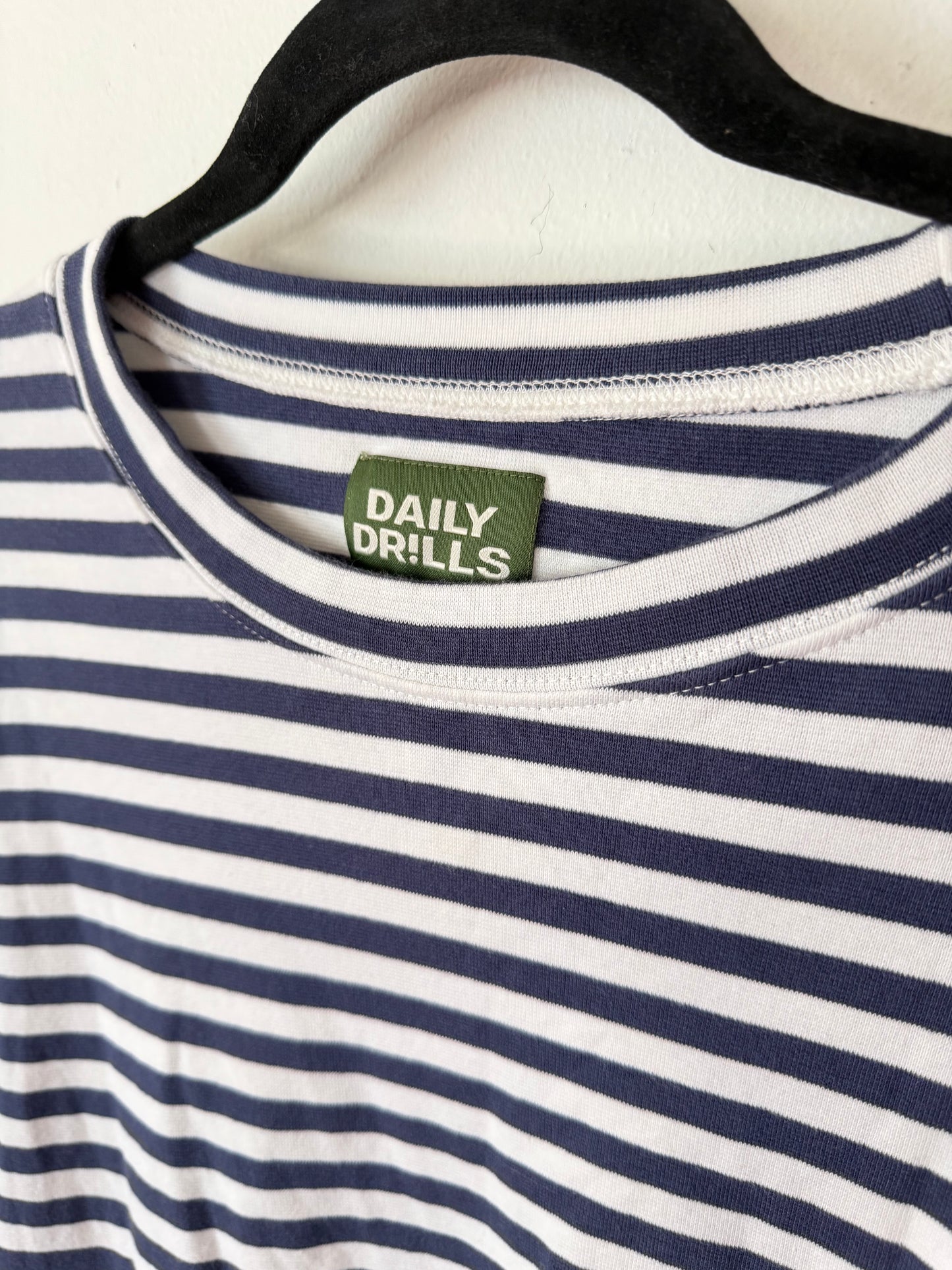 Daily Drills | Navy Bodega Striped Crew Neck, XS/S