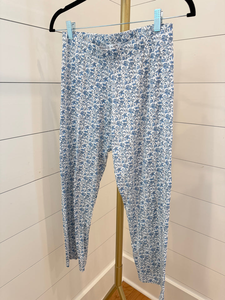 LAKE | Blue Floral Pima Long- Long PJ Set, XS