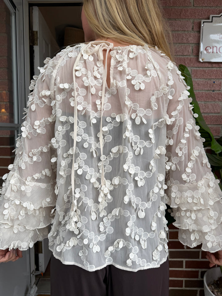 MINT | Sheer Textured Blouse, 14