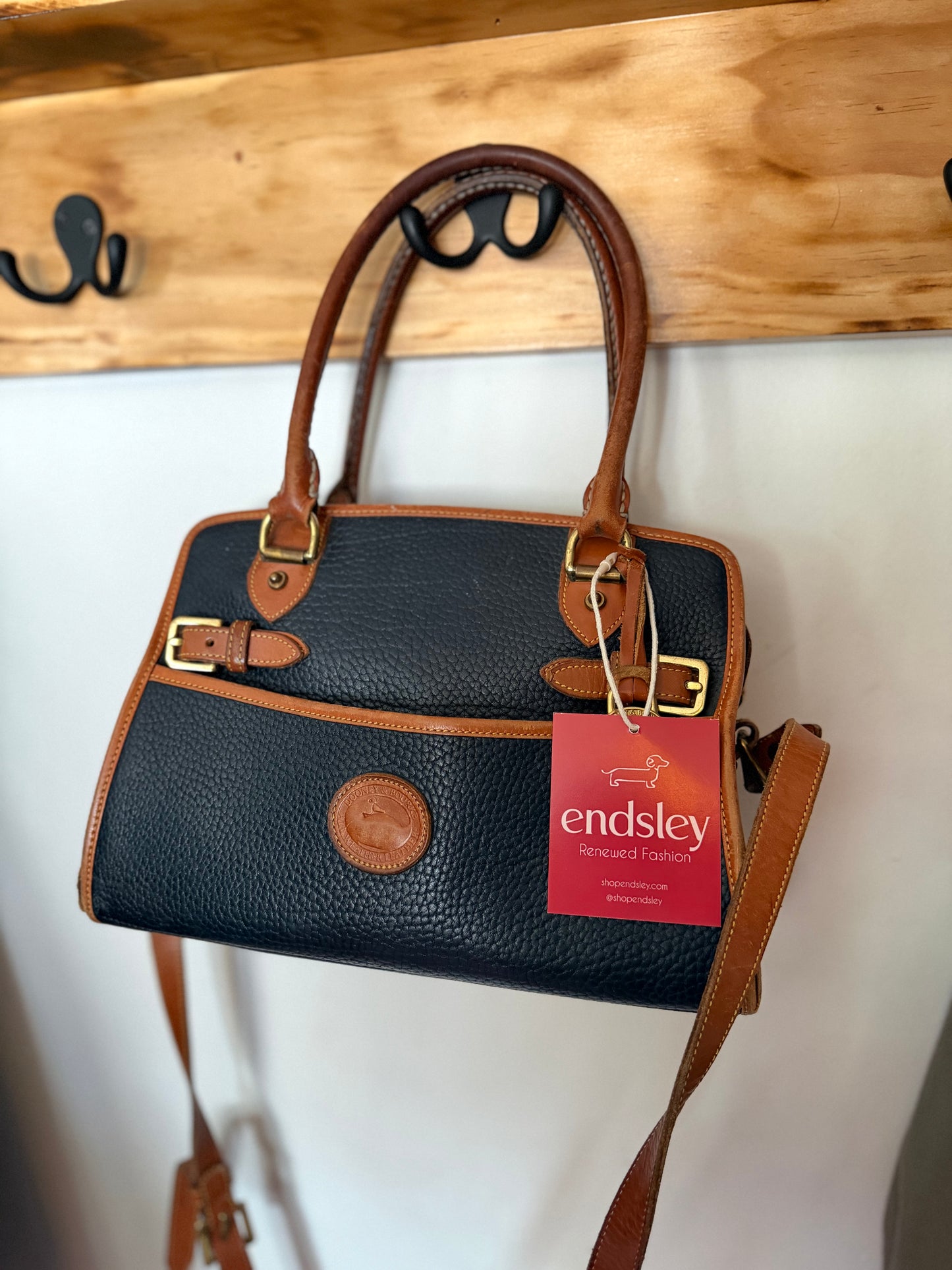 Dooney & Burke | Leather Satchel Buckle Bag