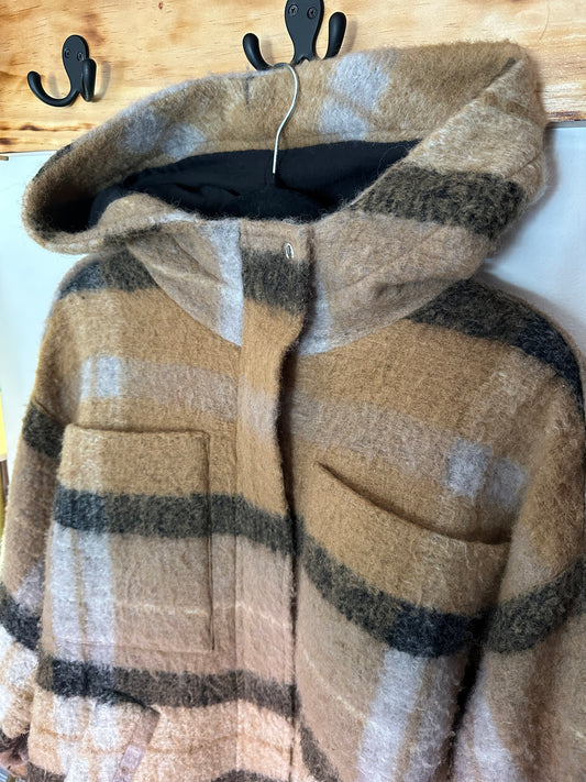 IRO Paris | Plaid Wool Blend Hooded Jacket, 34 (US 2)