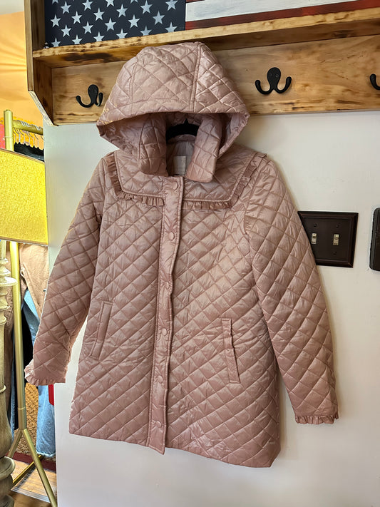 Gal Meets Glam | Pink Quilted Raincoat, XS