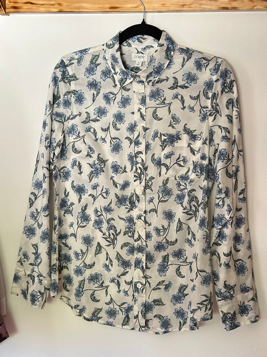 J Crew | Lightweight Floral Button Down