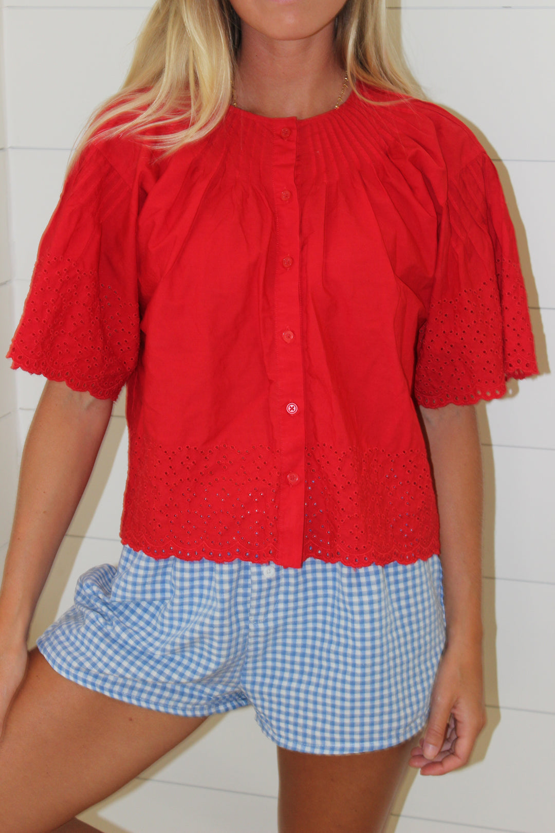 J Crew  | Eyelet Blouse, S