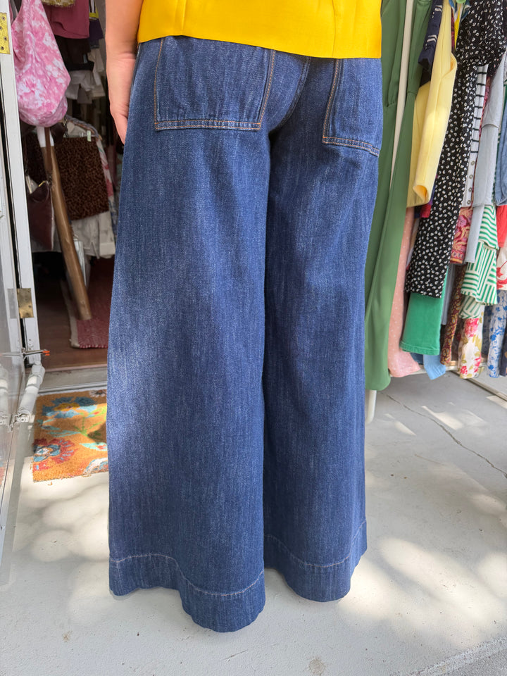 Pilcro | Wide Leg Side Details Jeans, 26