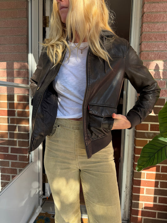 Levi Strauss | Leather / Sherpa Hoodie, S/M